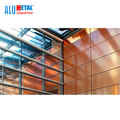 Aluminum Metal Composite Panel 1000mm Anodized Fireproof Copper