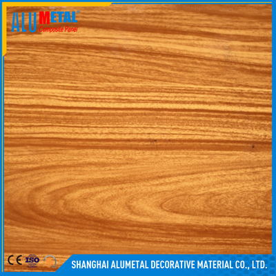 3D Gloss Wooden Aluminum Composite Panel 3mm ACP Sheet Fireproof