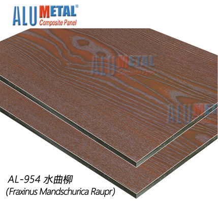 1220X2440mm Nano Surface Wooden Aluminum Composite Panel Acp Sheet Exterior 10mm