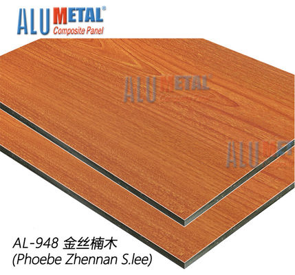 AA5005 Fire Rated Acp Sheets Decorative 1220mm Aluminium Composite Panel Wood Finish 8MM
