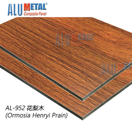 AA5005 Fire Rated Acp Sheets Decorative 1220mm Aluminium Composite Panel Wood Finish 8MM