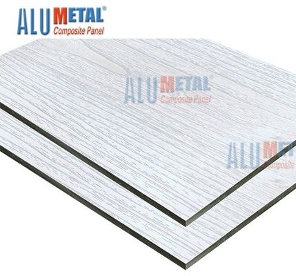 1500 X 4000mm NANO Coated Wooden Bond Aluminium Composite Panel 6mm