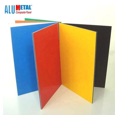 1500mm Facade Mirror Aluminium Composite Material Panel LDPE Core 10mm