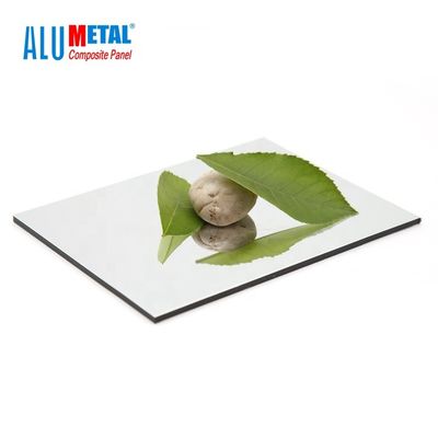 Silver A2 FR Mirror Aluminum Composite Panel 1220mm Wall Cladding ACP 0.5MM