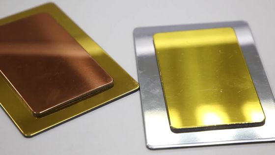 Anodized 4mm 5086 Mirror Aluminum Composite Panel Gold 1570mm Sheet