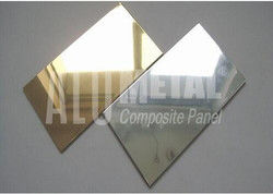 Anodized 4mm 5086 Mirror Aluminum Composite Panel Gold 1570mm Sheet