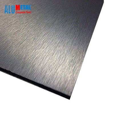 Corrugated Brushed ACP Aluminum Adhesive Sheet Roof Panels 1000mm 6mm LDPE