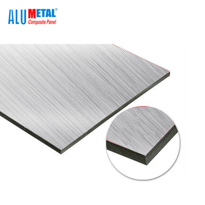 Aluminum Mirror Acp Sheet Cladding 0.5mm Silver 2440mm Gloss
