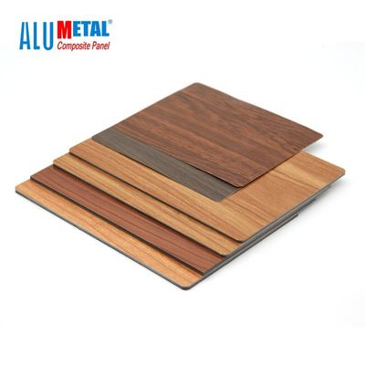 4mm 5800mm Wooden Aluminum Composite Panel Aluminium Partition Panel Sheet FEVE