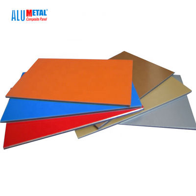 6mm PVDF 2000mm Aluminium Composite Panel Partition Rainscreen Cladding Brushed Surface