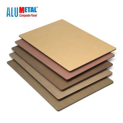 3mm Steel PVDF Acm Aluminium Composite Panel Copper Nacreous 1250mm