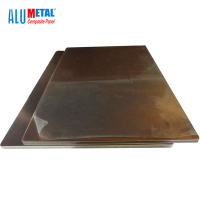 600mm Brushed Aluminum Metal Composite Panel  0.3mm Copper Surface SGS