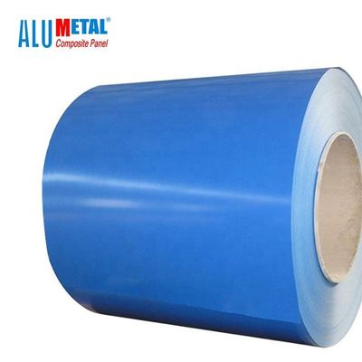 Pre Painted Coated  Aluminum Coil Alloy 1050  Gutter 1240mm 10MM Cutting