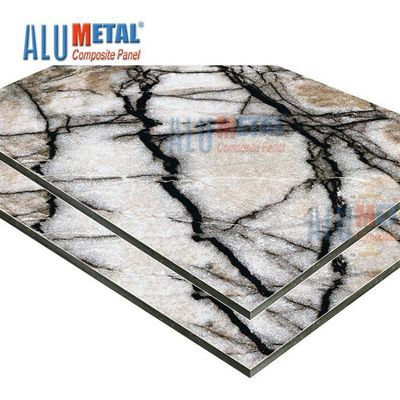 0.08mm Decorative Marble Composite Panel AA3003 Alumina Acp Sheet 4mm 1500mm