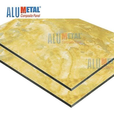 Nacreous Crossbond Marble Aluminum Composite Panel 0.05mm 5800mm Anti Static