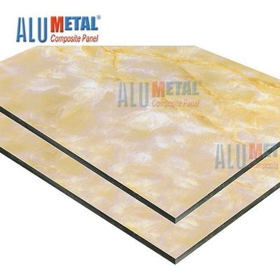 Nacreous Crossbond Marble Aluminum Composite Panel 0.05mm 5800mm Anti Static