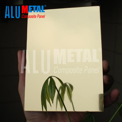 Copper Brushed 4mm Thick Aluminium Composite Panel Mould Proof SGS Certified