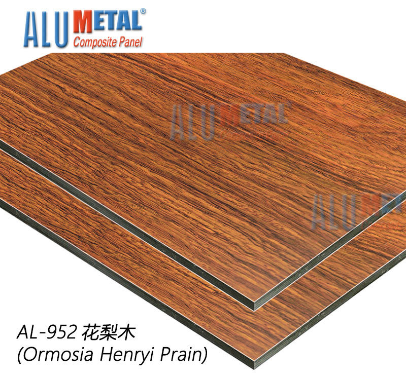 AA5005 Fire Rated Acp Sheets Decorative 1220mm Aluminium Composite Panel Wood Finish 8MM