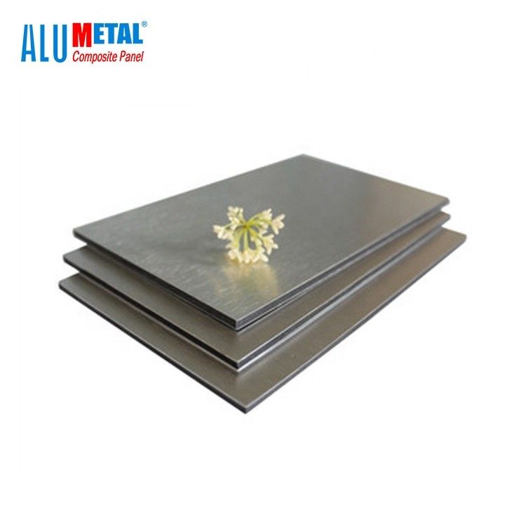 Corrugated Brushed ACP Aluminum Adhesive Sheet Roof Panels 1000mm 6mm LDPE