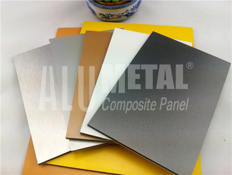 Indoors 6mm PE Aluminium Composite Panel Fluorocarbon Alloy 1100 ACP Wall Cladding