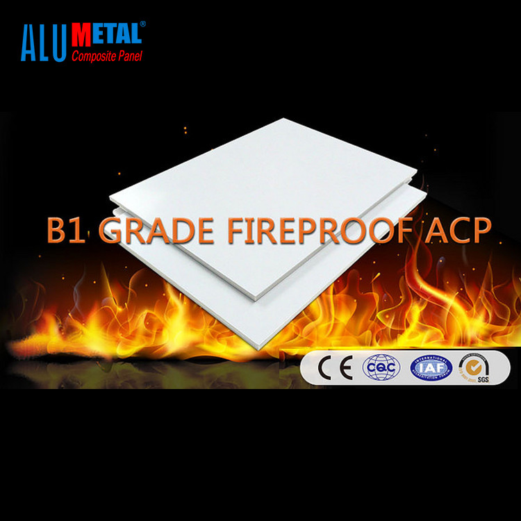 B1 Grade Fireproof 6mm Aluminum Composite Panels Decorative Aluminum Wall Panels