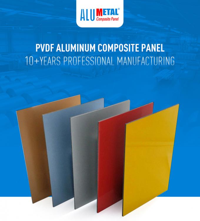 0.5mm Exterior Acp Aluminium Sheet Wall Cladding Fireproof Core 1220 X ...